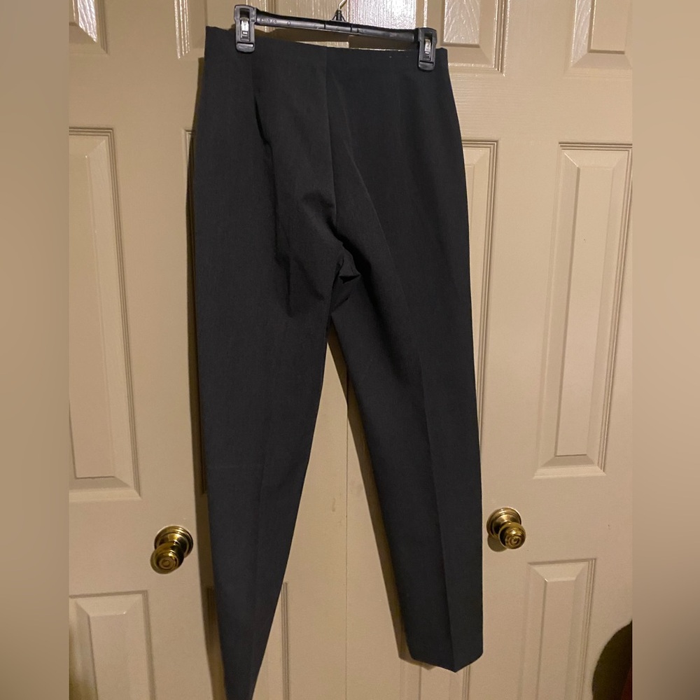 Eddie Bauer dark grey Sz 10 slacks.  Straight leg. Side zipper.  DS10